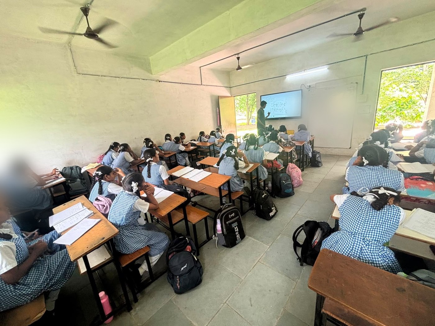 Students following along during the lesson